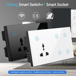 Tuya Smart Life 4 Gang Wall Switch and Socket