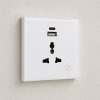Tuya Smart Life Universal WiFi Wall Socket with USB