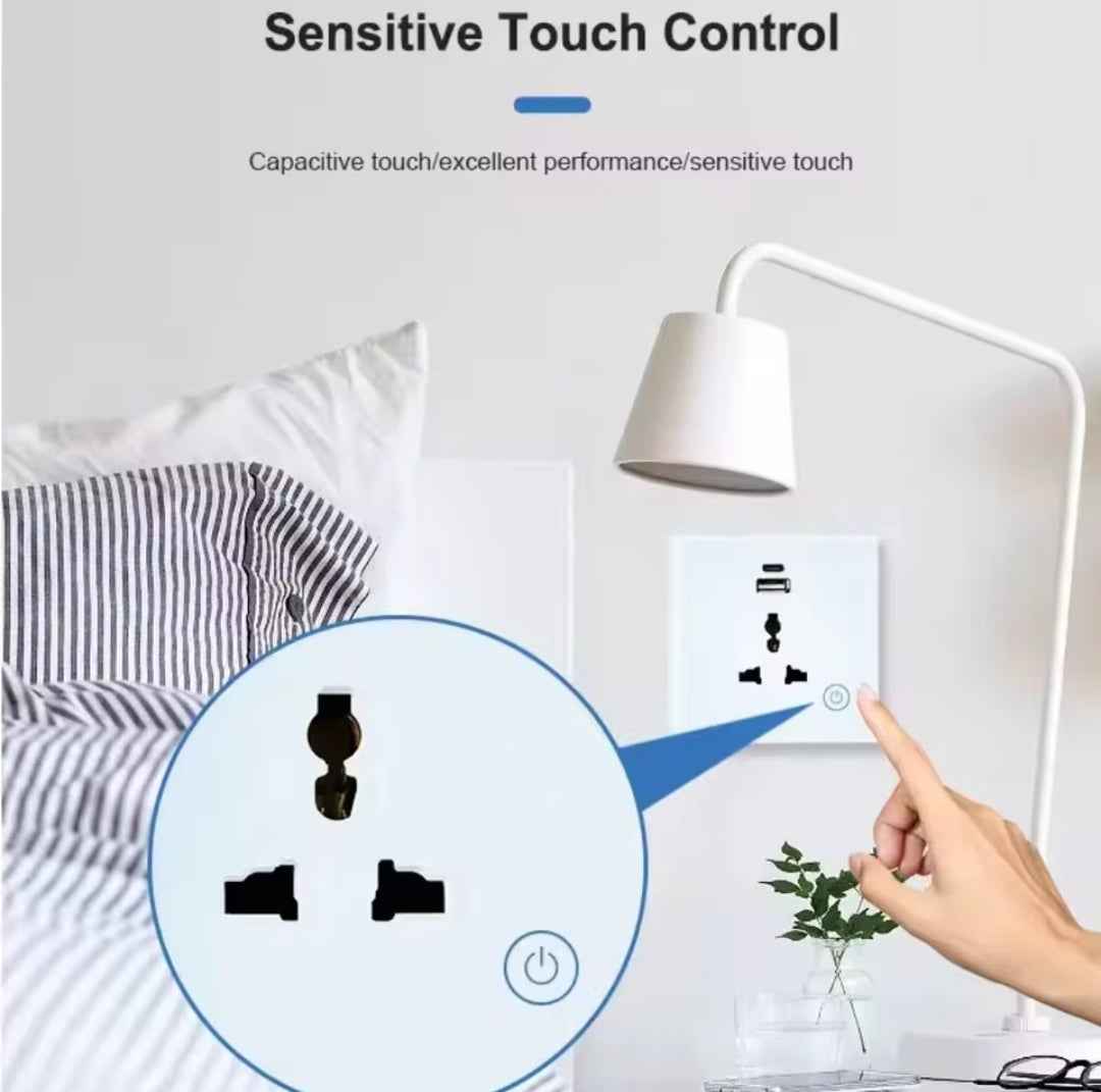Tuya Smart Life Universal WiFi Wall Socket with USB