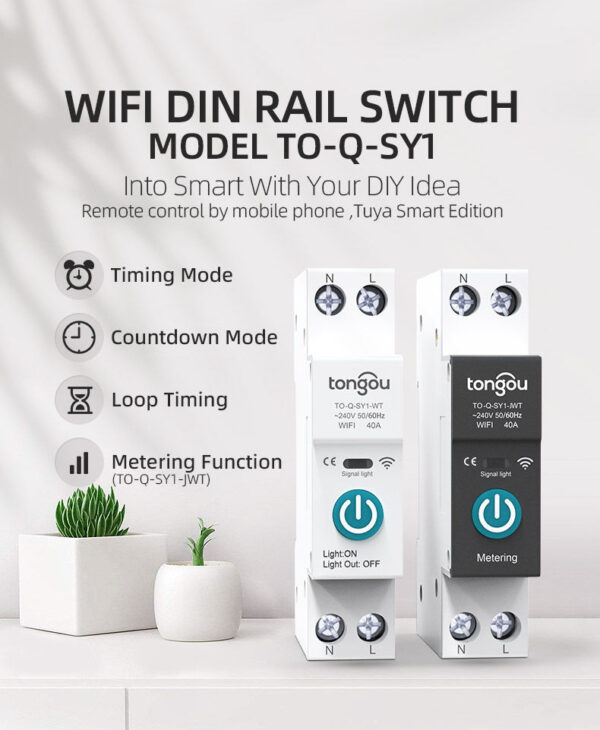 Smart Life WiFi Circuit Breaker with Power Metering - Image 2